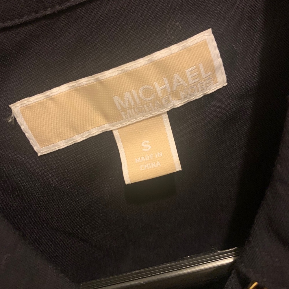Michel kors navy long belted dress brand new
